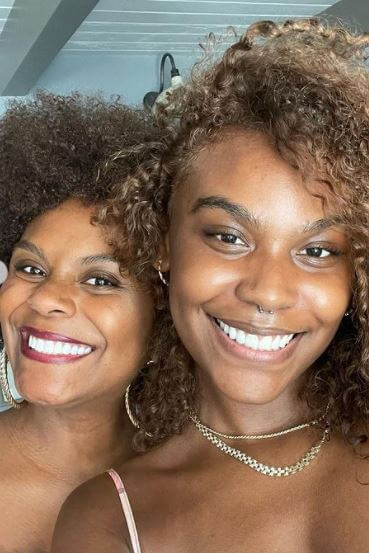 Choyce Brown with her mother Tabitha